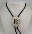 Silver/Gold Plated Monogram Letter "B" BoloTie