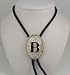 Silver/Gold Plated Monogram Letter "B" BoloTie