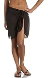 Dotti Women's Solid Georgette Side Tie Short Pareo
