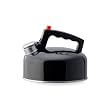 Kamenstein 2-Quart Aluminum Whistle Tea Kettle, Black