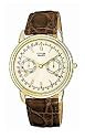 Citizen Men's Gold-Tone Brown Leather Watch #AG0132-08A
