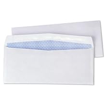 Quality Park #10 Security Envelopes, White, box of 500 (90030)