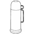 Thermos 37105A Glass Vacuum Bottle