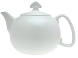 Chantal Ceramic 1-Quart Semi-Gloss Teapot, White