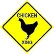 CHICKEN CROSSING animal farm fowl bird sign