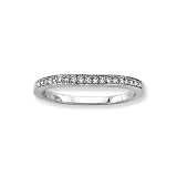 10K White Gold 1/10 ct. Diamond Wedding Band