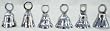 Chrome-Polished 1.5" Assorted Brass Bells-One Dozen-BL029