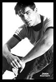 Josh Hartnett Black Hawk Down Art Black Wood-Mounted Poster Print - 24