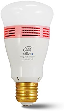 InnLight Bluetooth Smart LED Light Bulb, Dimmable Color Changing LED Bulb, Music Player Lighting Lamp with Built-in Bluetooth Speaker for iPhone iPad iPod Android Phones Tablet and Devices (White)