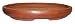 Oval asian bonsai shallow planter / tray - terracotta