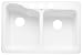 American Standard 7145.804.208 Silhouette 33 Double Bowl Kitchen Sink, White Heat