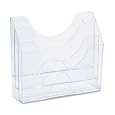 Rubbermaid 96050ROS - Three-Pocket File Folder Organizer, Plastic, 13 x 3 1/2 x 11 1/2, Clear
