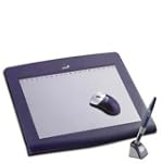 Genius PenSketch 9X12, USB, With PhotoShop. 9x 12 working area for graphic design. Cordless wheel mouse and rubber-coated pen.