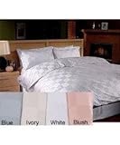 Italian Check White Twin Duvet Cover Set
