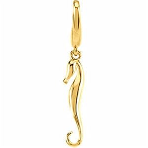 Yellow Gold Seahorse Charm