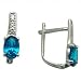 14K White Gold CZ December Birthstone Leverback Earrings