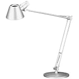 Axis Satin Silver Finish Adjustable Heavy Base Desk Lamp