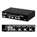 PC Hardware : 4port USB KVM Switch With 4-cables Non-osd