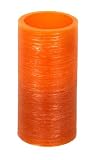 Vanilla Scented Textured 6-in Pillar Candle - Burnt Orange