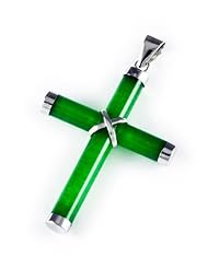 Jade Cross Pendant (50mm x 30mm)