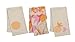 Full Circle Terra Towels Organic Cotton Dish Towels, Set of 3, Cream/Pink