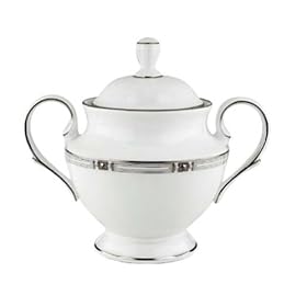 Lenox Westerly Platinum Bone China Sugar Bowl by Lenox