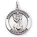 Sterling Silver St Christopher Medal and 20-inch Chain