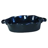 BIA Cordon Bleu Wavy 86-Ounce Oval Baker, Black