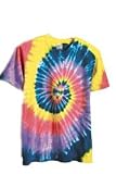 Tie-Dyed Multi-Color Spiral Short Sleeve T-shirt