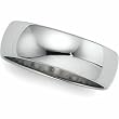 10K White Gold Light Half Round Band - 5mm