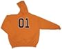Dukes of Hazzard "01" General Lee Hooded Sweatshirt Orange