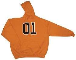 Dukes of Hazzard "01" General Lee Hooded sweatshirt Orange
