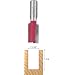 Freud 12-148 11/16-Inch Diameter by 1-1/4-Inch Double Flute Straight Router Bit with 1/2-Inch Shank
