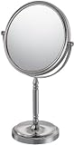 Recessed Base Vanity 5X to 1X Mirror, Polished Chrome