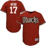 Majestic Arizona Diamondbacks #17 Brandon Webb Brick Replica Baseball Jersey