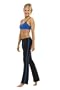Womens Striped Cotton Spandex Boot Pant by Fitness Wear