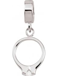Persona Sterling Silver Engagement Charm fits Pandora, Troll & Chamilia European Charm Bracelets