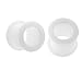 Silicone Plugs White Double Flare Flexible Tunnel (2 Pieces)