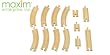WOODEN EXPANSION TRAIN TRACK - 13 PIECE SET BY MAXIM