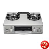 リンナイ ガステーブル 水有り片面焼グリル・コンパクト幅56cm(プロパンガス用)左ハイカロリー RTS-336WNTS(SL)L-LP