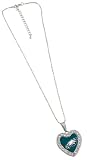 NFL New York Jets Reversible Crystal Heart Pendant with 16" Chain