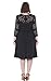 Sapphyra Women's Plus Round Neck 3 4 Sleeve Pleated Lace Midi Dress Size 1X-5X