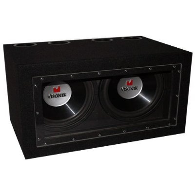 Brand New Visonik Vbp212b Dual 12" 1,000 Watt Ported Bandpass Subwoofer System with (2) 12" Subs Loaded Into a Top-of-the-line 3/4" Mdf Enclosure