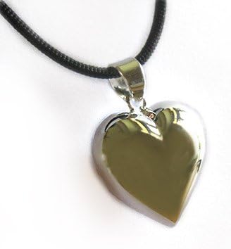 Mexican Bola Pregnancy Belly Chime (Silver Heart, Organza Ribbon)