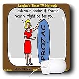 Londons Times Funny Medicine Cartoons - Yearly Prozac - Mouse Pads