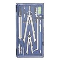 Drafting Set, 5 Piece, Chrome Plated Fine Tool Steel, Silver (CHA1503NC) Category: Drafting Supplies and Accessories