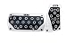 Silver Rim Black Inner Plates 2pc Automatic (AAA) Racing Pedals