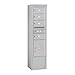 Salsbury Industries 3915S-04AFU, Front Loading, Single Column, 4 MB2 Doors, 1 PL5, USPS Access, Aluminum Free Standing Horizontal 4C Mailbox