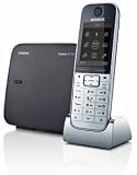 Siemens Gigaset SL780 Schnurloses DECT-Telefon mit Mobilteil mit Echtmetall-Rahmen, metall/ schwarz