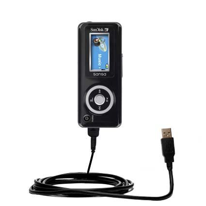 Classic Straight USB Cable for the Sandisk Sansa c150 2GB with Power Hot Sync and Charge capabilities - uses Gomadic TipExchange Technology